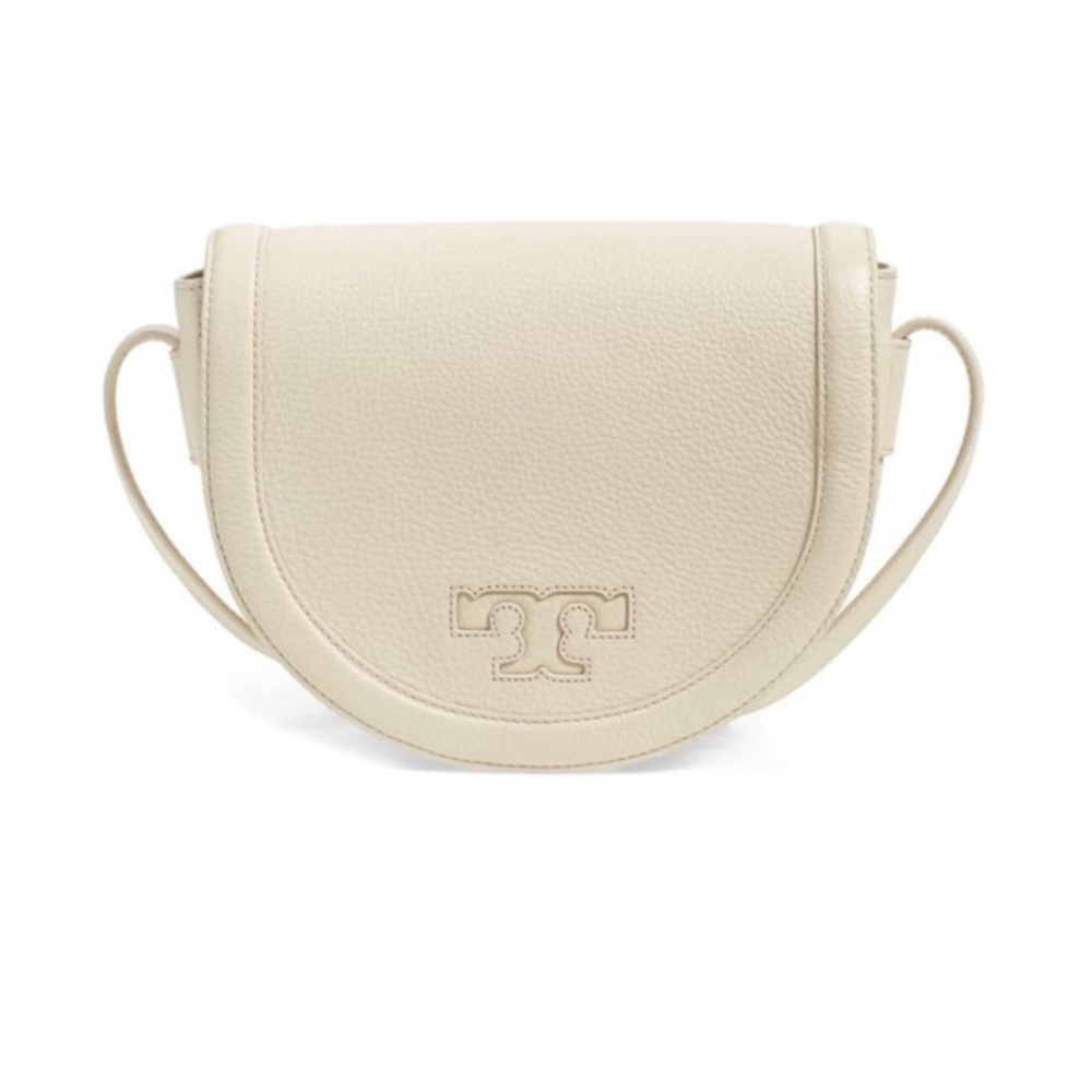 Serif-T Leather Saddle Crossbody